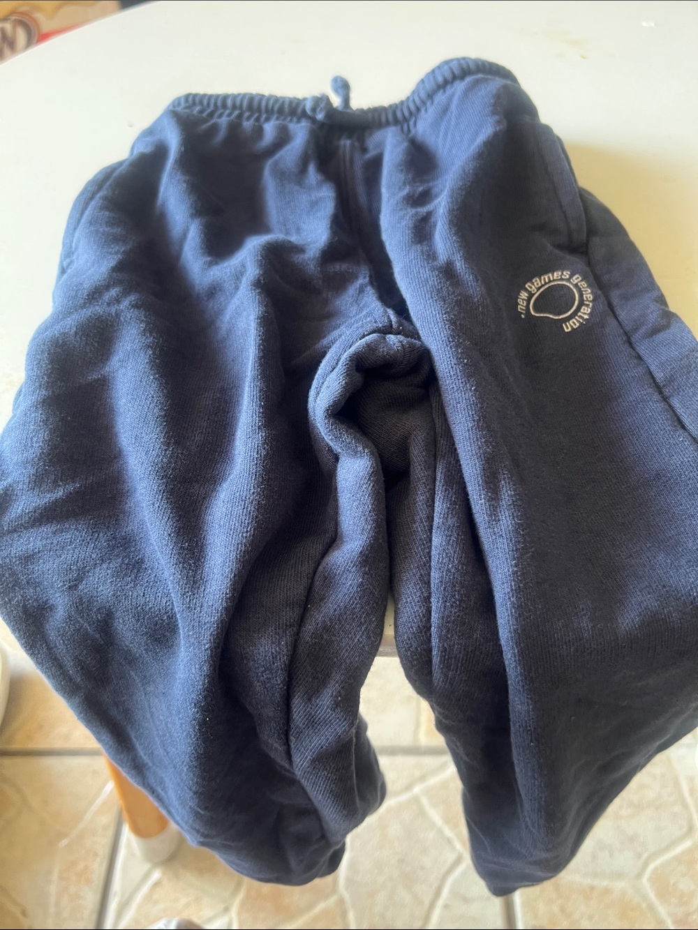 New Balance Kids Dark Navy Jogger Sweatpants pack 2 one black, one navy blue